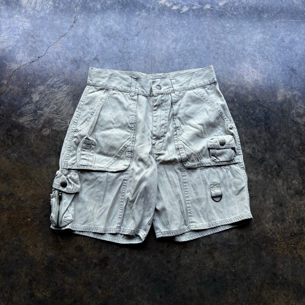 Vintage Unique Polo Style Bugle Boy Snap Button Shorts